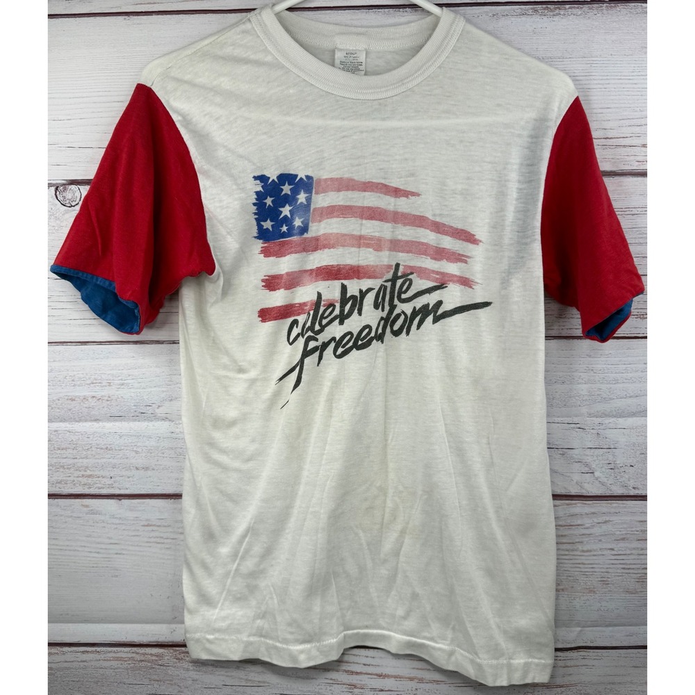 Vintage Phil Driscoll Mighty Horn Celebrate Freedom T-Shirt USA80s Single Stitch